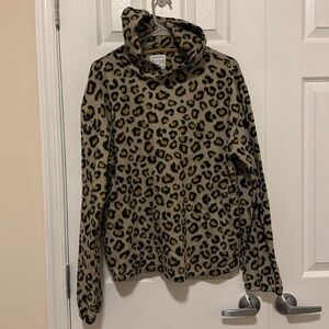 Urban Outfitters Leopard Print Fleece Hoodie (S)